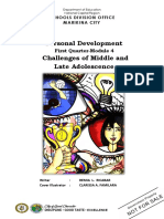 Personal Development Challenges of Middle and Late Adolescence