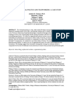 Organizational Politics and Teleworkers: A Case Study Andrew R. Thomas, Ph.D. Elizabeth A. Boyle William P. Butler Gretchen A. Decker Jaime E. Peters