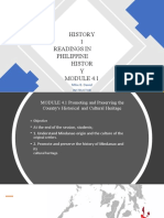 History 1 Readings in Philippine Histor Y: Mhie B. Daniel Instructor