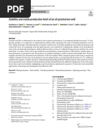 Stability and Stable Production Limit of An Oil Well