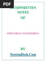 Industrial Engineering Study Notes