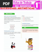 Sucesiones Aritmeticas para Primer Grado de Secundaria