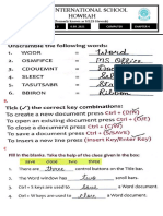 CLASS 3 COMPUTER - Worksheet 4.2