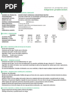 Hoja de Seguridad DESINFECTANTE NEUTRO 2016