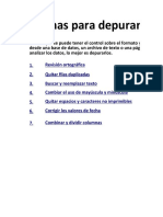 Taller de Trabajo Importar y Depurar Datos en Excel