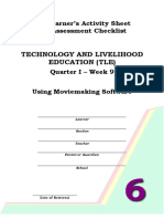 Technology and Livelihood Education (Tle) : Learner's Activity Sheet Assessment Checklist