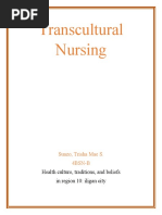 Transcultural Nursing: Health Culture, Traditions, and Beliefs in Region 10: Iligan City