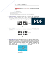 Clasificación de Los Defectos Cristalinos