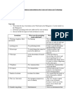 Activity On Topic 1: Historical Antecedents in The Course of Science and Technology