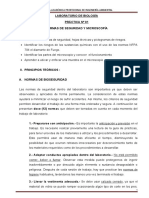 Práctica #01 Normas de Seguridad y Microscopía