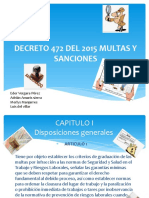 Decreto 472 Del 2015 Multas y Sanciones