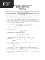 Maths - Advanced Calculus Assignment Question