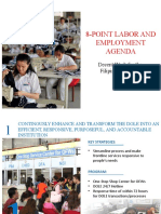 8-Point Labor and Employment Agenda: Decent Work For The Filipino Workforce