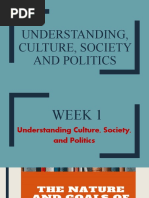 Understanding Culture Society and Politics