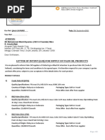 Letter of Intent - Supply of Crude & Refined Palm Oil - (#P0082)