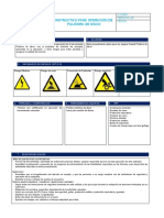 Instructivo para Operación de Pulidora de Disco