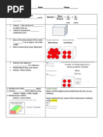 Name - Date - Class - Density Notes