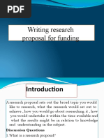 Research Proposal For Funding