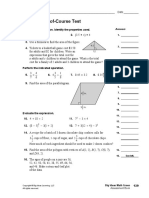 End of Course Exam Version 1