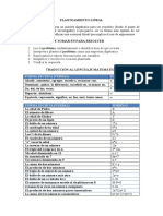 Planteamiento Lineal