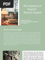 Development of English - Modern English