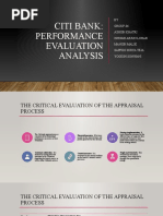 Citi Bank: Performance Evaluation Analysis