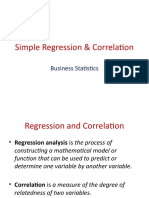 Simple Regression and Correlation