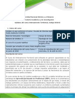 Syllabus Del Curso Ordenamiento Territorial