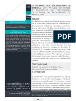 Artigo - Trabalho Dos Profissionais Da Cozinha