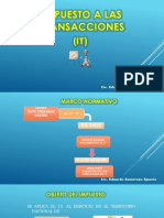 Impuesto A Las Transacciones (IT) : Lic. Eduardo Zamorano Ignacio