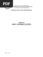 Arts Appreciation Module