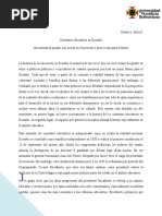 Ensayo Historia de La Educación en Ecuador