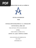 Conciliación Extrajudicial y La Separación Convencional, Perú 2019