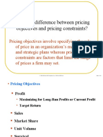 What Is The Difference Between Pricing Objectives and Pricing Constraints?