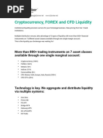 Cryptocurrency, FOREX and CFD Liquidity