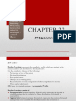 Chapter 22 - Retained Earnings