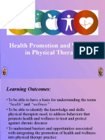 Lecture 1 - Health Promotion & Wellness in PT