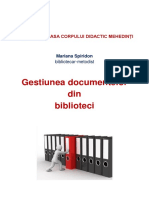 Gestiunarea Documentelor Din Biblioteci