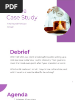 Milktea Case Study: Group 1 Final Round Minicase