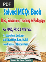 Qualify B.ed Education MCQS, B.ed. MCQs Solved MCQs