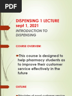 Dispensing 1 Lecture Sept 1, 2021