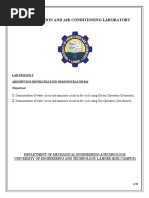 Refrigeration and Air Conditioning Laboratory: Lab Session 3 Absorption Refrigeration Demonstrator 816 Objectives