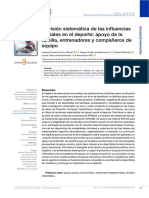 Revisión Sistemática de Las Influencias Sociales en El Deporte