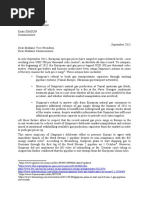 LETTER - Gazprom Investigation