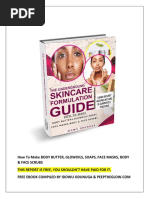 How To Make Body Butter, Glowoils, Soaps, Face Masks, Body & Face Scrubs This Report Is Free, You Shouldn'T Have Paid For It