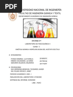 Informe de Cinetica Quimica