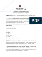 Questões Unidade I - Fundamentos Da Termodinâmica