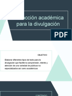 Divulgación Redacción Académica