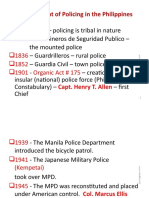 Development of Policing in The Philippines: 1712 1836 1852 1901 Organic Act # 175