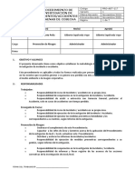 Procedimiento de Investigación de Incidentes Accidentes en Faenas de Cosecha